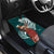 Tahiti Islands Polynesian Plumeria Car Mats Tahitian Vahine 'Ote'a - Teal