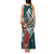 Tahiti Islands Polynesian Plumeria Tank Maxi Dress Tahitian Vahine 'Ote'a - Teal