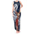 Tahiti Islands Polynesian Plumeria Tank Maxi Dress Tahitian Vahine 'Ote'a - Navy Blue