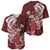 Tahiti Islands Polynesian Plumeria Baseball Jersey Tahitian Vahine 'Ote'a - Scarlet