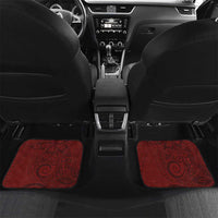 Tahiti Islands Polynesian Plumeria Car Mats Tahitian Vahine 'Ote'a - Scarlet