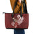 Tahiti Islands Polynesian Plumeria Leather Tote Bag Tahitian Vahine 'Ote'a - Scarlet