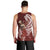 Tahiti Islands Polynesian Plumeria Men Tank Top Tahitian Vahine 'Ote'a - Scarlet