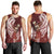 Tahiti Islands Polynesian Plumeria Men Tank Top Tahitian Vahine 'Ote'a - Scarlet