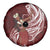 Tahiti Islands Polynesian Plumeria Spare Tire Cover Tahitian Vahine 'Ote'a - Scarlet