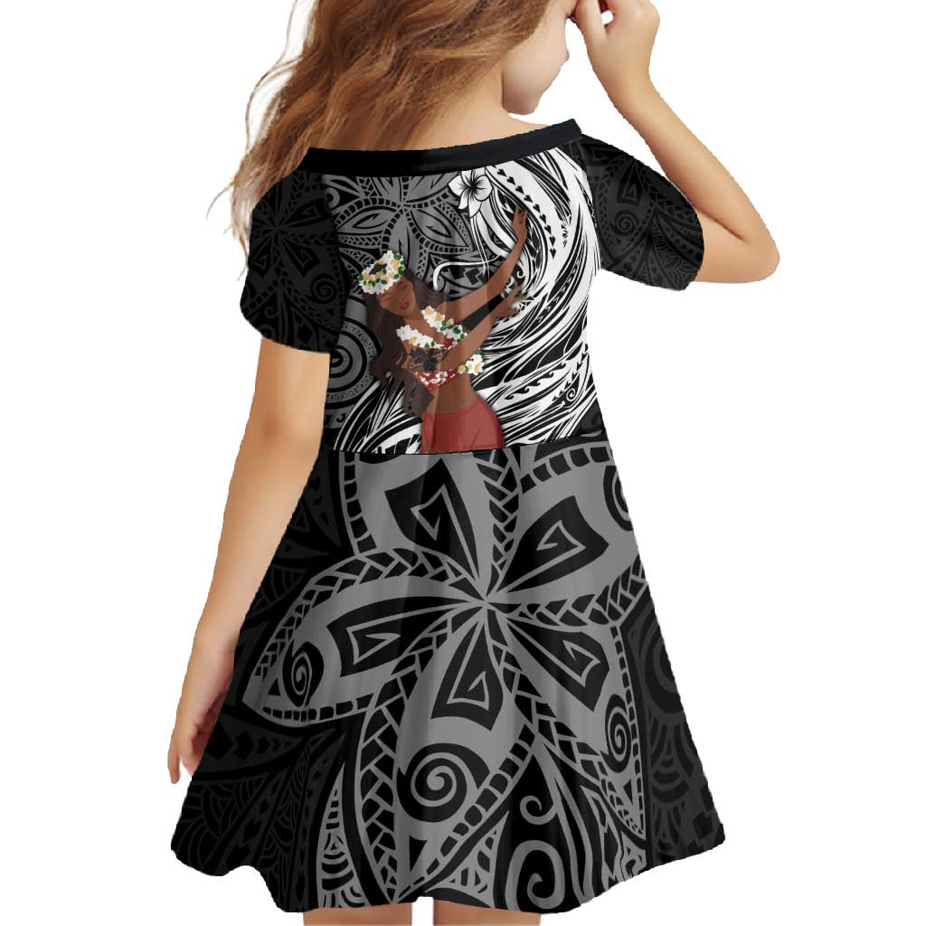 Tahiti Islands Polynesian Plumeria Family Matching Off Shoulder Maxi Dress and Hawaiian Shirt Tahitian Vahine 'Ote'a - Black