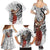 Tahiti Islands Polynesian Plumeria Family Matching Summer Maxi Dress and Hawaiian Shirt Tahitian Vahine 'Ote'a - White