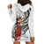 Tahiti Islands Polynesian Plumeria Hoodie Dress Tahitian Vahine 'Ote'a - White