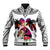 Polynesian Baseball Jacket Dog Lover With Beagle - Sunset At The Beach White Ver LT7 Unisex White - Polynesian Pride