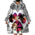 Polynesian Wearable Blanket Hoodie Dog Lover With Beagle - Sunset At The Beach White Ver LT7 - Polynesian Pride