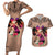 Polynesian Couples Matching Short Sleeve Bodycon Dress and Hawaiian Shirt Dog Lover With Beagle - Sunset At The Beach Brown Ver LT7 Brown - Polynesian Pride