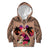 Polynesian Kid Hoodie Dog Lover With Beagle - Sunset At The Beach Brown Ver LT7 Hoodie Brown - Polynesian Pride