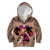 Polynesian Kid Hoodie Dog Lover With Beagle - Sunset At The Beach Brown Ver LT7 Zip Hoodie Brown - Polynesian Pride