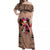 Polynesian Off Shoulder Maxi Dress Dog Lover With Beagle - Sunset At The Beach Brown Ver LT7 Women Brown - Polynesian Pride