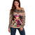 Polynesian Off Shoulder Sweater Dog Lover With Beagle - Sunset At The Beach Brown Ver LT7 Women Brown - Polynesian Pride