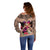 Polynesian Off Shoulder Sweater Dog Lover With Beagle - Sunset At The Beach Brown Ver LT7 - Polynesian Pride