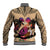 Polynesian Baseball Jacket Dog Lover With Border Collie - Sunset At The Beach LT7 - Polynesian Pride