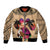 Polynesian Bomber Jacket Dog Lover With Border Collie - Sunset At The Beach LT7 Unisex Coral - Polynesian Pride