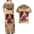 Polynesian Couples Matching Off Shoulder Maxi Dress and Hawaiian Shirt Dog Lover With Border Collie - Sunset At The Beach LT7 - Polynesian Pride