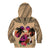 Polynesian Kid Hoodie Dog Lover With Border Collie - Sunset At The Beach LT7 - Polynesian Pride