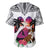 Polynesian Baseball Jersey Dog Lover With Border Collie - Sunset At The Beach White Ver LT7 - Polynesian Pride