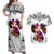 Polynesian Couples Matching Off Shoulder Maxi Dress and Hawaiian Shirt Dog Lover With Border Collie - Sunset At The Beach White Ver LT7 White - Polynesian Pride