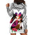 Polynesian Hoodie Dress Dog Lover With Border Collie - Sunset At The Beach White Ver LT7 - Polynesian Pride