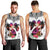 Polynesian Men Tank Top Dog Lover With Border Collie - Sunset At The Beach White Ver LT7 - Polynesian Pride