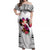 Polynesian Off Shoulder Maxi Dress Dog Lover With Border Collie - Sunset At The Beach White Ver LT7 Women White - Polynesian Pride