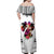 Polynesian Off Shoulder Maxi Dress Dog Lover With Border Collie - Sunset At The Beach White Ver LT7 - Polynesian Pride