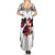 Polynesian Summer Maxi Dress Dog Lover With Border Collie - Sunset At The Beach White Ver LT7 - Polynesian Pride