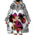 Polynesian Wearable Blanket Hoodie Dog Lover With Border Collie - Sunset At The Beach White Ver LT7 - Polynesian Pride