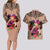 Polynesian Couples Matching Long Sleeve Bodycon Dress and Hawaiian Shirt Dog Lover With Border Collie - Sunset At The Beach Brown Ver LT7 - Polynesian Pride