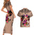 Polynesian Couples Matching Short Sleeve Bodycon Dress and Hawaiian Shirt Dog Lover With Border Collie - Sunset At The Beach Brown Ver LT7 - Polynesian Pride