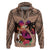 Polynesian Hoodie Dog Lover With Border Collie - Sunset At The Beach Brown Ver LT7 Brown - Polynesian Pride