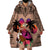 Polynesian Wearable Blanket Hoodie Dog Lover With Border Collie - Sunset At The Beach Brown Ver LT7 - Polynesian Pride