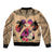 Polynesian Bomber Jacket Dog Lover With German Shepherd - Sunset At The Beach LT7 - Polynesian Pride