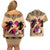 Polynesian Couples Matching Off Shoulder Short Dress and Hawaiian Shirt Dog Lover With German Shepherd - Sunset At The Beach LT7 - Polynesian Pride