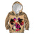 Polynesian Kid Hoodie Dog Lover With German Shepherd - Sunset At The Beach LT7 Hoodie Coral - Polynesian Pride