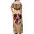 Polynesian Off Shoulder Maxi Dress Dog Lover With German Shepherd - Sunset At The Beach LT7 - Polynesian Pride