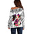 Polynesian Off Shoulder Sweater Dog Lover With German Shepherd - Sunset At The Beach White Ver LT7 - Polynesian Pride