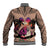 Polynesian Baseball Jacket Dog Lover With German Shepherd - Sunset At The Beach Brown Ver LT7 - Polynesian Pride