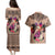 Polynesian Couples Matching Puletasi Dress and Hawaiian Shirt Dog Lover With German Shepherd - Sunset At The Beach Brown Ver LT7 - Polynesian Pride