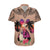 Polynesian Hawaiian Shirt Dog Lover With German Shepherd - Sunset At The Beach Brown Ver LT7 Brown - Polynesian Pride