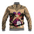 Polynesian Baseball Jacket Dog Lover With Samoyed - Sunset At The Beach LT7 - Polynesian Pride