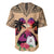 Polynesian Baseball Jersey Dog Lover With Samoyed - Sunset At The Beach LT7 - Polynesian Pride