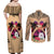 Polynesian Couples Matching Off Shoulder Maxi Dress and Long Sleeve Button Shirts Dog Lover With Samoyed - Sunset At The Beach LT7 - Polynesian Pride