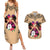 Polynesian Couples Matching Summer Maxi Dress and Hawaiian Shirt Dog Lover With Samoyed - Sunset At The Beach LT7 Coral - Polynesian Pride