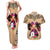 Polynesian Couples Matching Tank Maxi Dress and Hawaiian Shirt Dog Lover With Samoyed - Sunset At The Beach LT7 Coral - Polynesian Pride