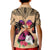 Polynesian Kid Polo Shirt Dog Lover With Samoyed - Sunset At The Beach LT7 - Polynesian Pride